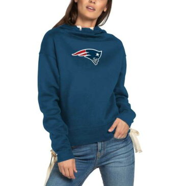 【スーパーセール中！ 3/11深夜2時迄】JUNK FOOD ペイトリオッツ レディース WOMEN'S 【 NEW ENGLAND PATRIOTS LACEUP SIDE PULLOVER HOODIE NAVY 】 レディースファッション トップス パーカー 送料無料