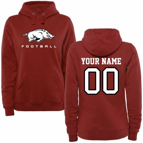 FANATICS BRANDED アーカンソー レイザーバックス レディース フーディー パーカー カーディナル [CUSTOMIZED ITEM] WOMEN'S 【 FANATICS BRANDED ARKANSAS RAZORBACKS PERSONALIZED FOOTBALL PULLOVER HOODIE CARDINAL 】 レ