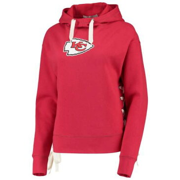 【スーパーセール中！ 3/11深夜2時迄】JUNK FOOD カンザス シティ チーフス レディース WOMEN'S 【 KANSAS CITY CHIEFS LACEUP SIDE PULLOVER HOODIE RED 】 レディースファッション トップス パーカー 送料無料