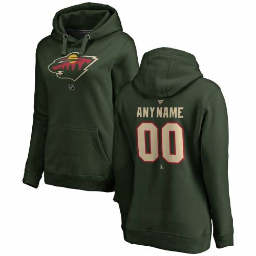 FANATICS BRANDED ミネソタ ワイルド レディース チーム オーセンティック 緑 グリーン [CUSTOMIZED ITEM] WOMEN'S 【 WILD TEAM GREEN FANATICS BRANDED MINNESOTA PERSONALIZED AUTHENTIC PULLOVER HOODIE 】 レディースファ