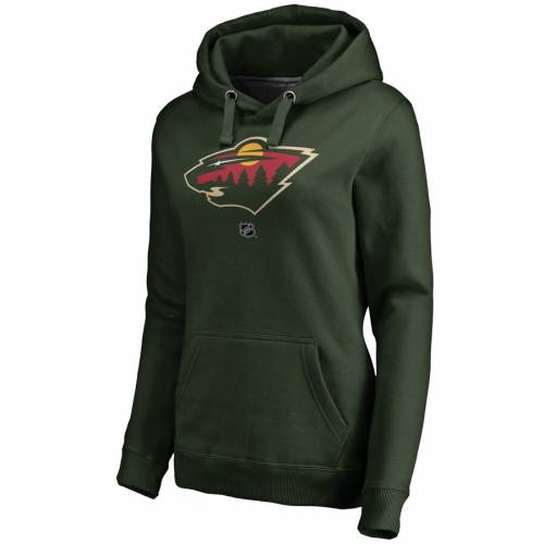 FANATICS BRANDED ミネソタ ワイルド レディース チーム オーセンティック 緑 グリーン [CUSTOMIZED ITEM] WOMEN'S 【 WILD TEAM GREEN FANATICS BRANDED MINNESOTA PERSONALIZED AUTHENTIC PULLOVER HOODIE 】 レディースファ