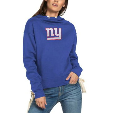 【スーパーセール中！ 3/11深夜2時迄】JUNK FOOD ジャイアンツ レディース WOMEN'S 【 NEW YORK GIANTS LACEUP SIDE PULLOVER HOODIE ROYAL 】 レディースファッション トップス パーカー 送料無料