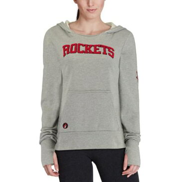 フィッスル FISLL ヒューストン ロケッツ レディース フーディー パーカー 灰色 グレー グレイ WOMEN'S 【 GRAY FISLL FRENCH TERRY LINING THUMBHOLE HEATHERED 】 レディースファッション トップス パーカ