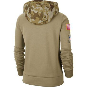 ナイキ NIKE シカゴ ベアーズ レディース サーマ カーキ WOMEN'S 【 BEARS NIKE CHICAGO 2019 SALUTE TO SERVICE THERMA PULLOVER HOODIE KHAKI 】 レディースファッション トップス パーカー