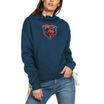 【スーパーセール中！ 3/11深夜2時迄】JUNK FOOD シカゴ ベアーズ レディース WOMEN'S 【 BEARS CHICAGO LACEUP SIDE PULLOVER HOODIE NAVY 】 レディースファッション トップス パーカー 送料無料