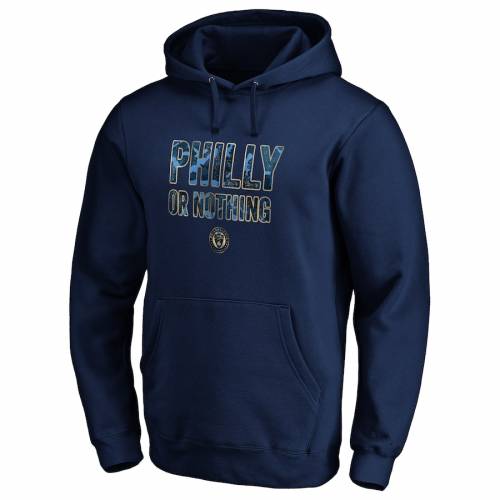 FANATICS BRANDED フィラデルフィア ユニオン チーム 紺 ネイビー 【 UNION TEAM NAVY FANATICS BRANDED PHILADELPHIA 2019 MLS CUP PLAYOFFS BOUND SLOGAN PULLOVER HOODIE 】 メンズファッション トップス パーカー