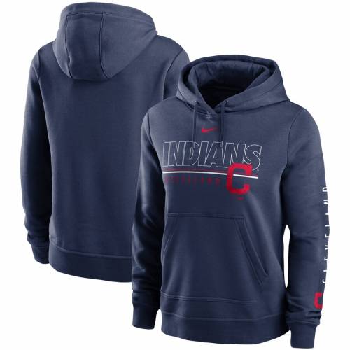 ナイキ NIKE クリーブランド インディアンズ レディース チーム クラブ 紺 ネイビー WOMEN'S 【 TEAM NAVY NIKE CLEVELAND INDIANS OUTLINE CLUB PULLOVER HOODIE 】 レディースファッション トップス パーカー