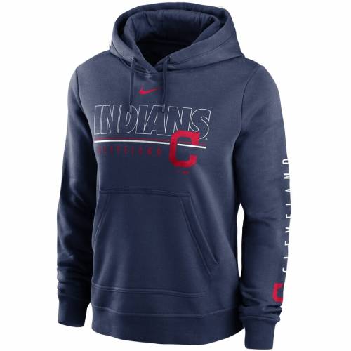 ナイキ NIKE クリーブランド インディアンズ レディース チーム クラブ 紺 ネイビー WOMEN'S 【 TEAM NAVY NIKE CLEVELAND INDIANS OUTLINE CLUB PULLOVER HOODIE 】 レディースファッション トップス パーカー