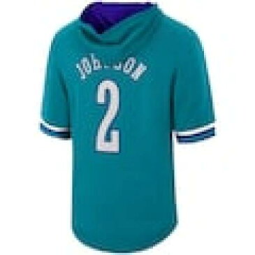 ミッチェル&ネス MITCHELL & NESS ジョンソン シャーロット ホーネッツ スリーブ フーディー パーカー & 半袖 – メンズ 【 SLEEVE MITCHELL NESS LARRY JOHNSON MESH HARDWOOD CLASSICS NAME NUMBER HOODIE T