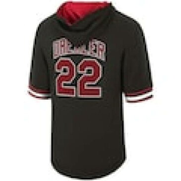ミッチェル&ネス MITCHELL & NESS クライド ポートランド スリーブ フーディー パーカー 黒色 ブラック & トレイルブレイザーズ 半袖 – メンズ 【 SLEEVE MITCHELL NESS CLYDE DREXLER MESH HARDWO