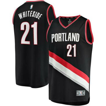 FANATICS BRANDED ポートランド 子供用 ファスト ジャージ 黒 ブラック アイコン スポーツ アウトドア バスケットボール キッズ ジュニア 【 Hassan Whiteside Portland Trail Blazers Youth Fast Break Replica