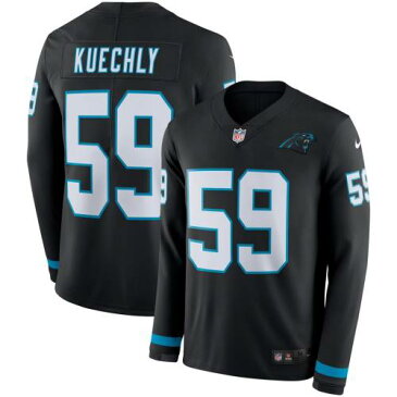 ナイキ NIKE カロライナ パンサーズ サーマ スリーブ ジャージー 黒色 ブラック 長袖 メンズ 【 SLEEVE NIKE LUKE KUECHLY THERMA PLAYER JERSEY BLACK 】