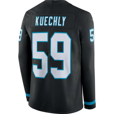 ナイキ NIKE カロライナ パンサーズ サーマ スリーブ ジャージー 黒色 ブラック 長袖 メンズ 【 SLEEVE NIKE LUKE KUECHLY THERMA PLAYER JERSEY BLACK 】