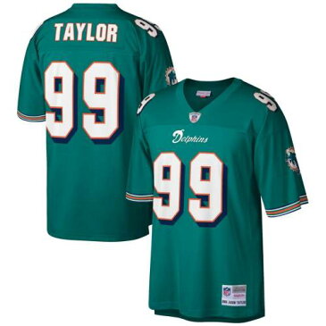 ミッチェル＆ネス MITCHELL & NESS マイアミ ドルフィンズ レガシー ジャージ アクア スポーツ アウトドア アメリカンフットボール メンズ 【 Jason Taylor Miami Dolphins Mitchell And Ness Retired Playe