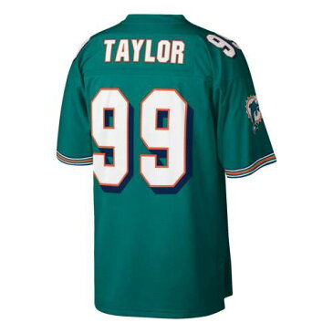 ミッチェル＆ネス MITCHELL & NESS マイアミ ドルフィンズ レガシー ジャージ アクア スポーツ アウトドア アメリカンフットボール メンズ 【 Jason Taylor Miami Dolphins Mitchell And Ness Retired Playe