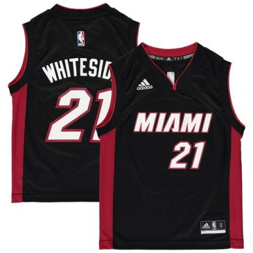 アディダス ADIDAS マイアミ ヒート 子供用 ジャージ 黒 ブラック 【 BLACK ADIDAS HASSAN WHITESIDE MIAMI HEAT YOUTH REPLICA JERSEY 】 スポーツ アウトドア バスケットボール キッズ ジュニア