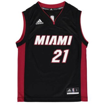 アディダス ADIDAS マイアミ ヒート 子供用 ジャージ 黒 ブラック 【 BLACK ADIDAS HASSAN WHITESIDE MIAMI HEAT YOUTH REPLICA JERSEY 】 スポーツ アウトドア バスケットボール キッズ ジュニア