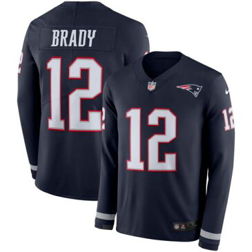 ナイキ NIKE ペイトリオッツ サーマ スリーブ ジャージー 紺色 ネイビー ニューイングランド 長袖 【 SLEEVE NIKE TOM BRADY THERMA PLAYER JERSEY NAVY 】 メンズファッション トップス スウェット ト