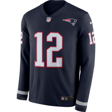 ナイキ NIKE ペイトリオッツ サーマ スリーブ ジャージー 紺色 ネイビー ニューイングランド 長袖 【 SLEEVE NIKE TOM BRADY THERMA PLAYER JERSEY NAVY 】 メンズファッション トップス スウェット ト