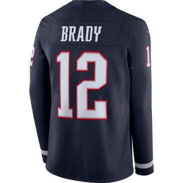ナイキ NIKE ペイトリオッツ サーマ スリーブ ジャージー 紺色 ネイビー ニューイングランド 長袖 【 SLEEVE NIKE TOM BRADY THERMA PLAYER JERSEY NAVY 】 メンズファッション トップス スウェット ト