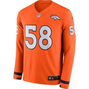 ナイキ NIKE デンバー ブロンコス サーマ スリーブ ジャージー 橙 オレンジ 長袖 【 SLEEVE ORANGE NIKE VON MILLER THERMA PLAYER JERSEY 】 メンズファッション トップス スウェット トレーナー