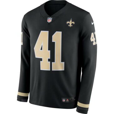 ナイキ NIKE セインツ サーマ スリーブ ジャージー 黒色 ブラック ニューオーリンズ 長袖 【 SLEEVE NIKE ALVIN KAMARA THERMA PLAYER JERSEY BLACK 】 メンズファッション トップス スウェット トレーナ
