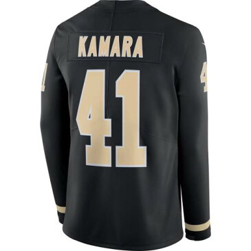 ナイキ NIKE セインツ サーマ スリーブ ジャージー 黒色 ブラック ニューオーリンズ 長袖 【 SLEEVE NIKE ALVIN KAMARA THERMA PLAYER JERSEY BLACK 】 メンズファッション トップス スウェット トレーナ