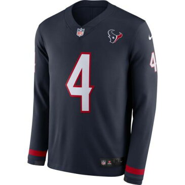 ナイキ NIKE ヒューストン テキサンズ サーマ スリーブ ジャージー 紺色 ネイビー 長袖 【 SLEEVE NIKE DESHAUN WATSON THERMA PLAYER JERSEY NAVY 】 メンズファッション トップス スウェット トレーナー