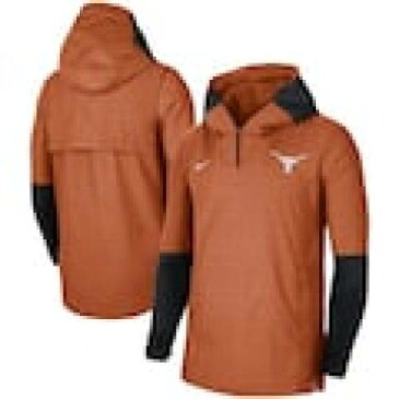 ナイキ NIKE テキサス ロングホーンズ カレッジ フーディー パーカー ジャケット 橙 オレンジ 【 ORANGE NIKE COLLEGE PLAYER QUARTERZIP JACKET TEXAS 】 メンズファッション トップス スウェット トレ