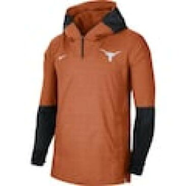 ナイキ NIKE テキサス ロングホーンズ カレッジ フーディー パーカー ジャケット 橙 オレンジ 【 ORANGE NIKE COLLEGE PLAYER QUARTERZIP JACKET TEXAS 】 メンズファッション トップス スウェット トレ