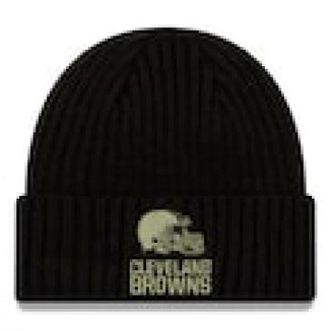 ニューエラ NEW ERA エラ クリーブランド ブラウンズ 子供用 ニット 黒色 ブラック ニューエラ 【 YOUTH 2020 SALUTE TO SERVICE CUFFED KNIT HAT BLACK 】 キッズ ベビー マタニティ キャップ 帽子