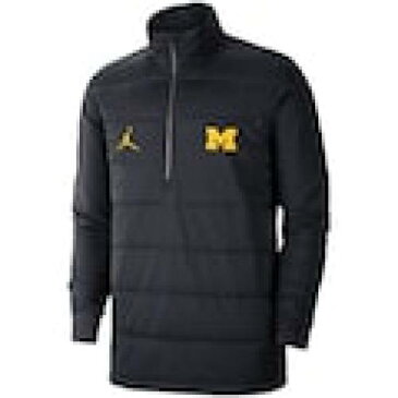 ナイキ ジョーダン JORDAN BRAND ミシガン ウルヴァリンズ ジャケット 紺色 ネイビー – 【 JORDAN BRAND QUILTED HALFZIP JACKET NAVY ZIP 】 メンズファッション トップス スウェット トレーナー