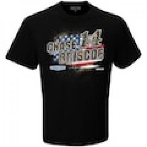 STEWART-HAAS RACING TEAM COLLECTION チーム コレクション チェイス カモ柄 Tシャツ 黒色 ブラック 【 TEAM STEWARTHAAS RACING COLLECTION CHASE BRISCOE CAMO PATRIOTIC TSHIRT BLACK 】 メンズファッション トップス T