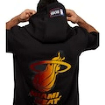 HUGO BOSS マイアミ ヒート バウンス スリーブ フーディー パーカー 黒色 ブラック 半袖 【 SLEEVE HUGO BOSS NBA X BOUNCE BLACK 】 メンズファッション トップス スウェット トレーナー