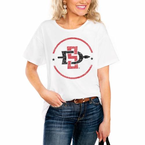 ゲームデイカルチャー GAMEDAY COUTURE スケートボード アステカ レディース ゾーン Tシャツ 白色 ホワイト サンディエゴステイト WOMEN'S 【 STATE ZONE GAMEDAY COUTURE END EASY TSHIRT WHITE 】 レディー