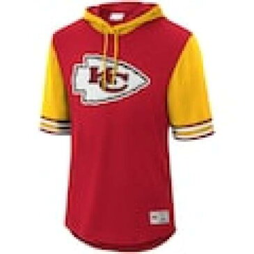 ミッチェル&ネス MITCHELL & NESS カンザス シティ チーフス スリーブ フーディー パーカー 赤 レッド & カンザスシティ 半袖 – メンズ 【 SLEEVE RED MITCHELL NESS BUZZER BEATER MESH COLOR 】