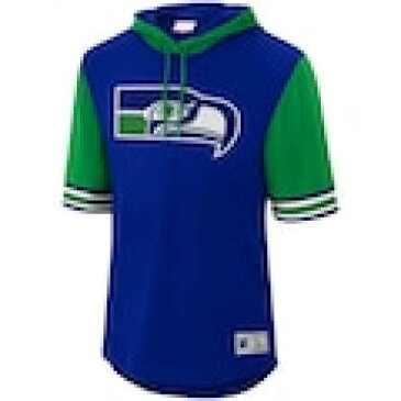 ミッチェル&ネス MITCHELL & NESS シアトル シーホークス スリーブ フーディー パーカー & 半袖 – メンズ 【 SLEEVE MITCHELL NESS BUZZER BEATER HISTORIC MESH ROYAL COLOR 】