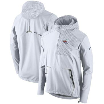 ナイキ NIKE デンバー ブロンコス スピード ラッシュ 白 ホワイト 【 SPEED RUSH WHITE NIKE DENVER BRONCOS CHAMP DRIVE VAPOR FLY FLASH HALFZIP PULLOVER JACKET 】 メンズファッション コート ジャケット