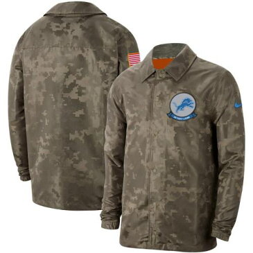 ナイキ NIKE デトロイト ライオンズ サイドライン メンズファッション コート ジャケット メンズ 【 Detroit Lions 2019 Salute To Service Sideline Full-snap Lightweight Jacket - Camo 】 Camo