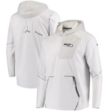 ナイキ NIKE シアトル シーホークス スピード ラッシュ 白 ホワイト 【 SPEED RUSH WHITE NIKE SEATTLE SEAHAWKS CHAMP DRIVE VAPOR FLY FLASH HALFZIP PULLOVER JACKET 】 メンズファッション コート ジャケット