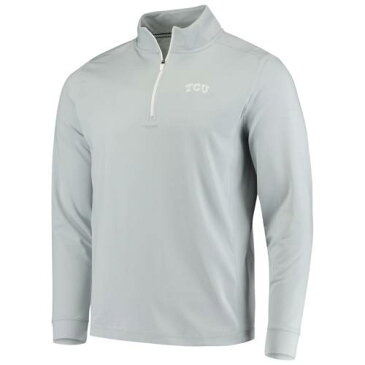 サウザーンタイド SOUTHERN TIDE テキサスクリスチャン パフォーマンス ジャケット 灰色 グレー グレイ ホーンドフロッグス 【 GRAY SOUTHERN TIDE GAMEDAY QUARTERZIP PERFORMANCE JACKET 】 メンズファッシ