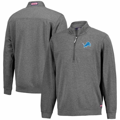 VINEYARD VINES デトロイト ライオンズ 【 DETROIT LIONS COLLEGIATE SHEP SHIRT QUARTERZIP PULLOVER JACKET CHARCOAL 】 メンズファッション コート ジャケット 送料無料