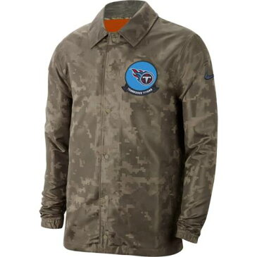 ナイキ NIKE テネシー タイタンズ サイドライン ジャケット カモ柄 【 NIKE 2019 SALUTE TO SERVICE SIDELINE FULLSNAP LIGHTWEIGHT JACKET CAMO 】 メンズファッション コート ジャケット