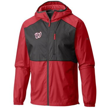 コロンビア COLUMBIA ワシントン ナショナルズ ウィンドブレーカー 赤 レッド 【 RED COLUMBIA WASHINGTON NATIONALS FLASH FORWARD FULLZIP WINDBREAKER JACKET 】 メンズファッション コート ジャケット