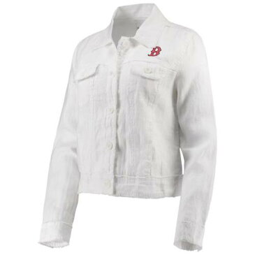 トミーバハマ TOMMY BAHAMA ボストン 赤 レッド レディース ジャケット 白色 ホワイト レッドソックス WOMEN'S 【 RED TOMMY BAHAMA SPORT TWO PALMS RAW EDGE BUTTONUP JACKET WHITE 】