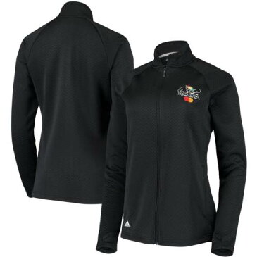 アディダス ADIDAS レディース 黒 ブラック WOMEN'S 【 BLACK ADIDAS ARNOLD PALMER INVITATIONAL TEXTURED FULLZIP JACKET 】