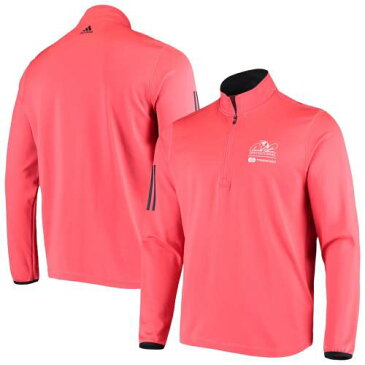 アディダス ADIDAS 赤 レッド 【 RED ADIDAS ARNOLD PALMER INVITATIONAL 3STRIPE QUARTERZIP PULLOVER JACKET 】 メンズファッション コート ジャケット