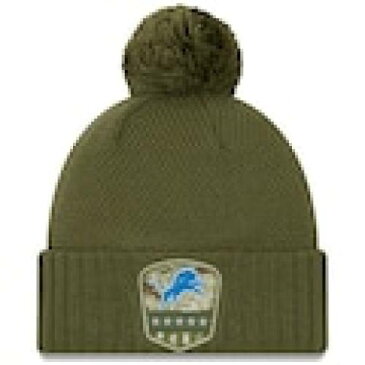 ニューエラ NEW ERA エラ デトロイト ライオンズ レディース サイドライン ニット オリーブ ニューエラ WOMEN'S 【 2019 SALUTE TO SERVICE SIDELINE CUFFED POM KNIT HAT OLIVE 】 バッグ キャップ 帽子 レ