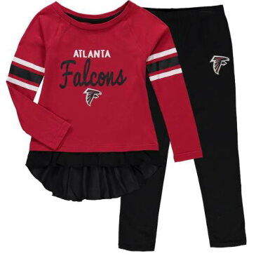 アウタースタッフ OUTERSTUFF アトランタ ファルコンズ 男の子 女の子 子供用 ラグラン スリーブ Tシャツ 赤 レッド 黒色 ブラック キッズ 小学生 長袖 【 SLEEVE RED OUTERSTUFF PS PRESCHOOL MINI FORMAT