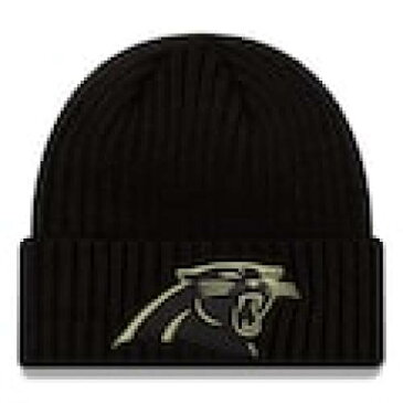 ニューエラ NEW ERA エラ カロライナ パンサーズ 子供用 ニット 黒色 ブラック ニューエラ 【 YOUTH 2020 SALUTE TO SERVICE CUFFED KNIT HAT BLACK 】 キッズ ベビー マタニティ キャップ 帽子